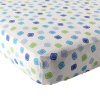 Luvable Friends Geometric Print Fitted Knit Crib Sheet, Blue