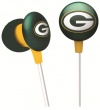 iHip NFF10200GBP NFL Green Bay Packers Mini Ear Buds, Green/Yellow