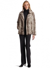 Karen Kane Women's Notch Collar Faux Fur Jacket