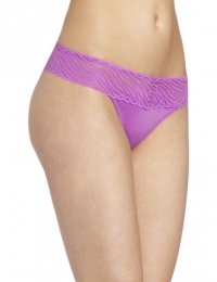 Warner's Women's No Pinching No Problems Zebra Lace Thong