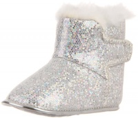 Stuart Weitzman Layette Baby Snow Boot (Infant/Toddler),Silver,1 M US Infant