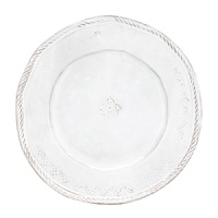 This Vietri dinner plate collection was crafted by hand in Tuscany of durable, textural terra cotta for an irresistibly warm appeal. Ornament rolls are used to create its ornate designs.