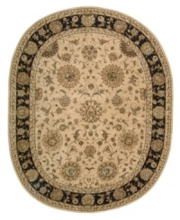 A great contrast to wood floors, this light-toned area rug dresses your home with warm beige color and delightful floral designs. Inspired by the opulent look and feel of Persian rugs, this gorgeous Nourison 2000 piece features a durable handcrafted construction that is sure to bring long-lasting allure to your home.