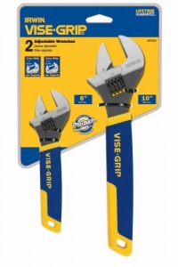 Irwin Industrial Tools 2078700 6-Inch and 10-Inch Adjustable Wrench Set, 2-Piece