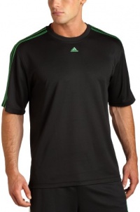 adidas Men's 3 Stripe Short Sleeve Top