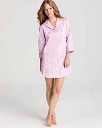 No need to steal his: This Lauren Ralph Lauren sleep shirt is perfectly tailored for a classic bedtime look.