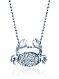 Alex Woo Little Signs Diamond and 14k White Gold Cancer Pendant Necklace