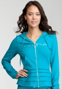 bebe Bebe Logo Mesh Peplum Hoodie -Web Exclusive