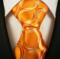 Neckties By Scott Allan - Geometric Burnt Orange Men's Tie