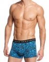 HUGO BOSS Men's Printed Speed Boxer Brief, Blue, Medium