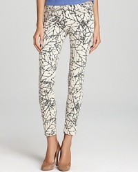 Imbued with a graphic leaf print, these Paige Denim skinny jeans punctuate every look with earthy chic.