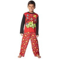 Ame Sleepwear Boys 8-20 Angry Birds And Pigs Pajama Set, Multi, 6