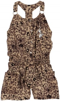 Baby Phat - Kids Girls 2-6X Baby Phat Printed Romper Dress,Khaki,2T