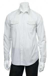 American Rag Bright White Heather LS Button Down Shirt