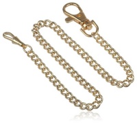 Charles-Hubert, Paris 3548-G Stainless Steel Gold-Plated Pocket Watch Chain