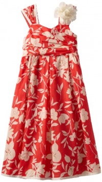 Bonnie Jean Girls 7-16 Coral Floral Print Dress, Coral, 10