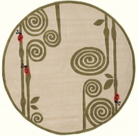 Area Rug 5x5 Round Kids Ivory Color - Momeni Lil Mo Whimsy Rug from RugPal