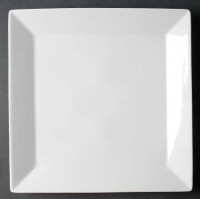 The Cellar Dinnerware, Whiteware Square Salad Plate - Set of 4