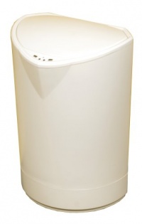 NST Nine Stars DZT-8-2W Infrared Touchless Automatic Motion Sensor Lid Open Trash Can, White, 2.1-Gallon