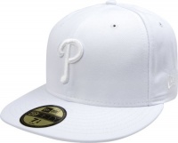 MLB Philadelphia Phillies White on White 59FIFTY Fitted Cap