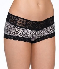 Hanky Panky Python Logo To Go Boyshorts, M, Multi / Black