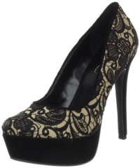 Jessica Simpson Women's Waleo2-Viclce Platform Pump,Black Taupe,11 M US