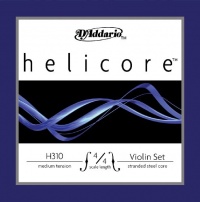 D'Addario Helicore 4/4 Size Violin Strings 4/4 Size Set with Steel E String