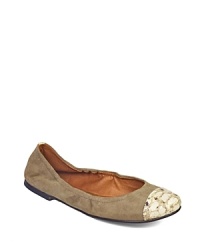 Snake-embossed cap toes take these Sam Edelman ballet flats from staid to downright sensual.