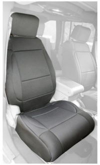 Rugged Ridge 13214.01 Black/Black Custom Neoprene Front Seat Cover - Pair