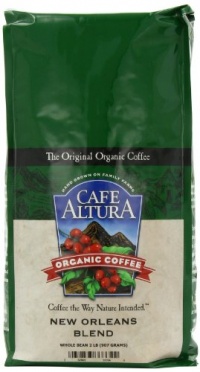 Cafe Altura Organic Coffee, New Orleans Blend, Whole Bean, 32-Ounce Bag