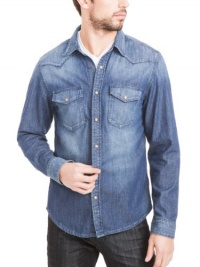 GUESS Basic Long-Sleeve Denim Shirt