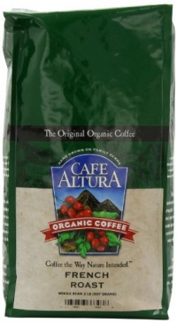 Cafe Altura Organic Coffee, French Roast, Whole Bean, 32-Ounce Bags