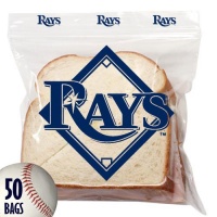 Spectrum 5815-10014 MLB Plastic Tampa Bay Rays Sandwich Press to Close Bag (Pack of 50)