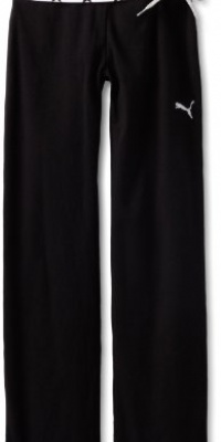 Puma - Kids Girls 7-16 Fold Over Star Yoga Pant, Black, Large