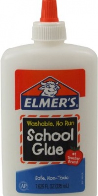 Elmer's Washable No-Run School Glue, 7.625 oz Bottle (E308)