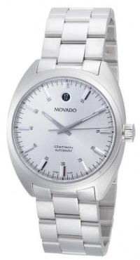 Movado Men's 0606360 Datron Stainless-Steel Silver Round Dial Watch