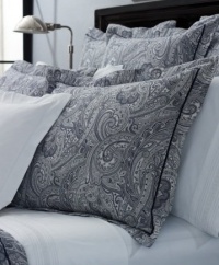 Lauren by Ralph Lauren Lauren Suite Navy & White Paisley STANDARD Pillow Sham