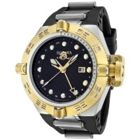 Invicta Men's 1157 Subaqua Noma IV GMT Black Dial Black Polyurethane Watch