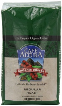 Cafe Altura Organic Coffee, Regular Roast, Whole Bean, 32-Ounce Bag