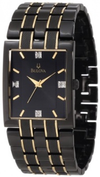 Bulova Men's 98D004 Diamond Dial Watch