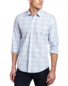 Calvin Klein Sportswear Men's Slim Long Sleeve Yarn Dye Ombre Plaid Poplin