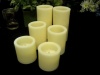 Flameless LED Candles; 2 Set of 3, 4, and 6 Inch Ivory Round Pillar Wax Candles