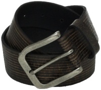 John Varvatos Star USA Men's Striped Leather Belt