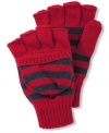 Rock some great winter style with these pop top striped gloves from American Rag.