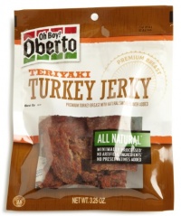 Oh Boy! Oberto All-natural Turkey Jerky, Teriyaki, 3.25-Ounce package (Pack of 4)