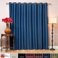 Wide Width Fire Retardant Grommet Blackout Curtain 100W X 84L Panel - Navy - BWFL