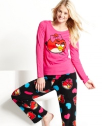 Snuggle up with Angry Birds. The comfy plaid fleece of these pajamas by Briefly Stated will have you and your new friends ready for the holidays!