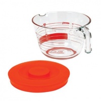 Pyrex GripRite 8-Cup Measuring Cup with Plastic Cover and SiliconeBottom