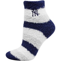 MLB New York Yankees Pro Stripe Women's Fuzzy Sleep Sock