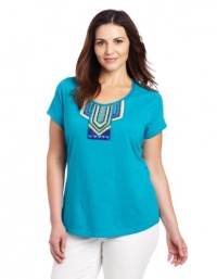 Lucky Brand Women's Plus-Size Adrianna Short Sleeve Top